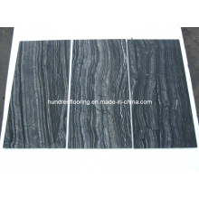 Китайская черная мраморная плитка Античная древесина Вена Мрамор